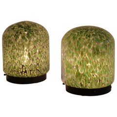 Pair of Gae Aulenti 'Neverrino' table lamps for Vistosi. Italy c1960
