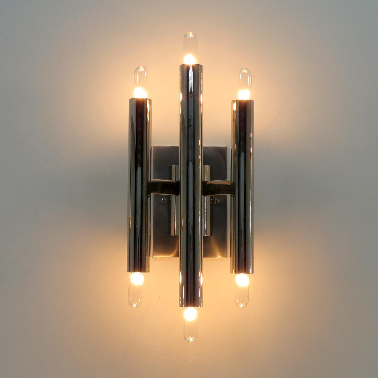 Pareja de apliques de Gaetano Sciolari, 1960 Metal en venta