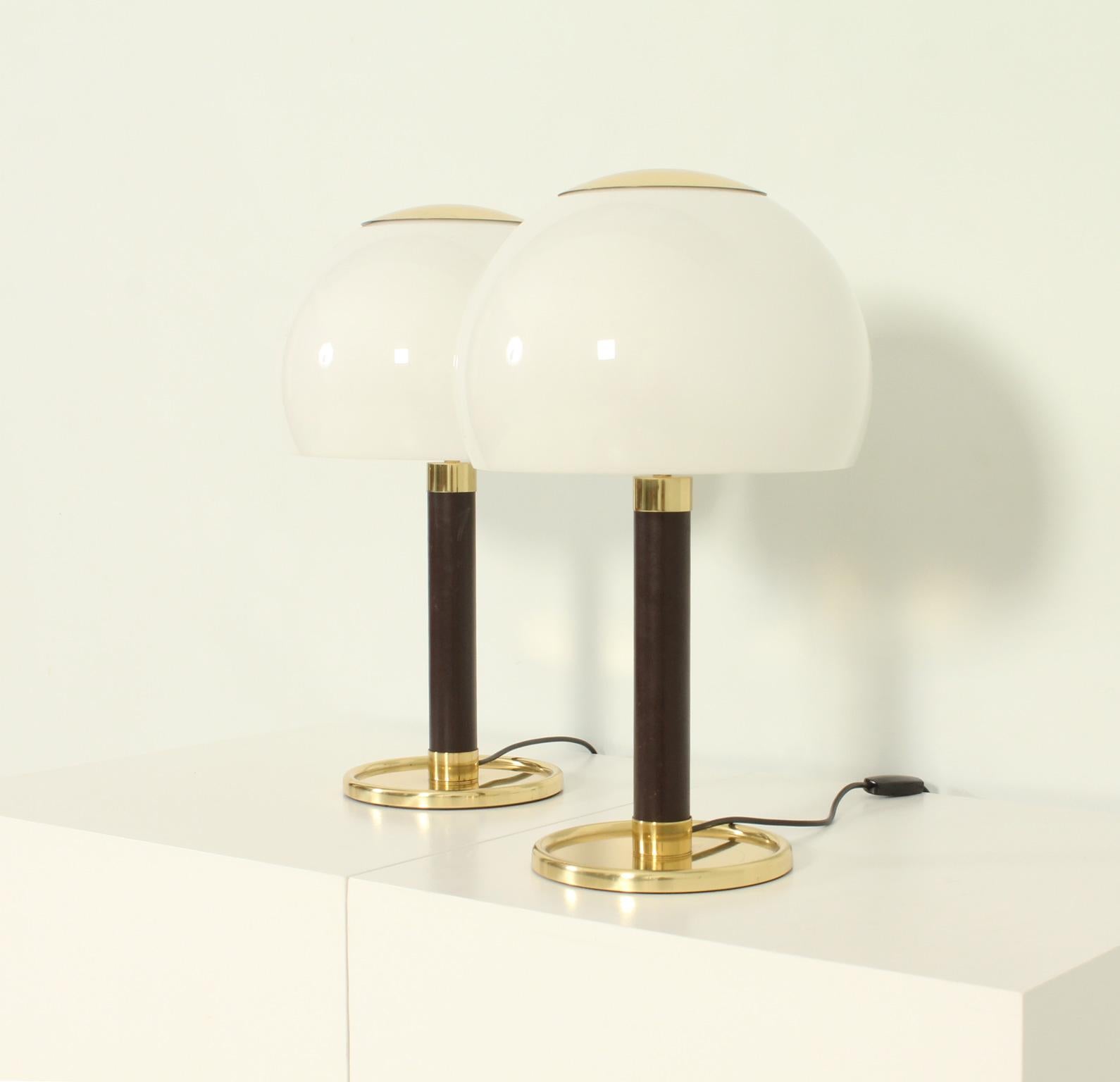 Pair of Gaetano Scolari Table Lamps for Metalarte, Spain 4