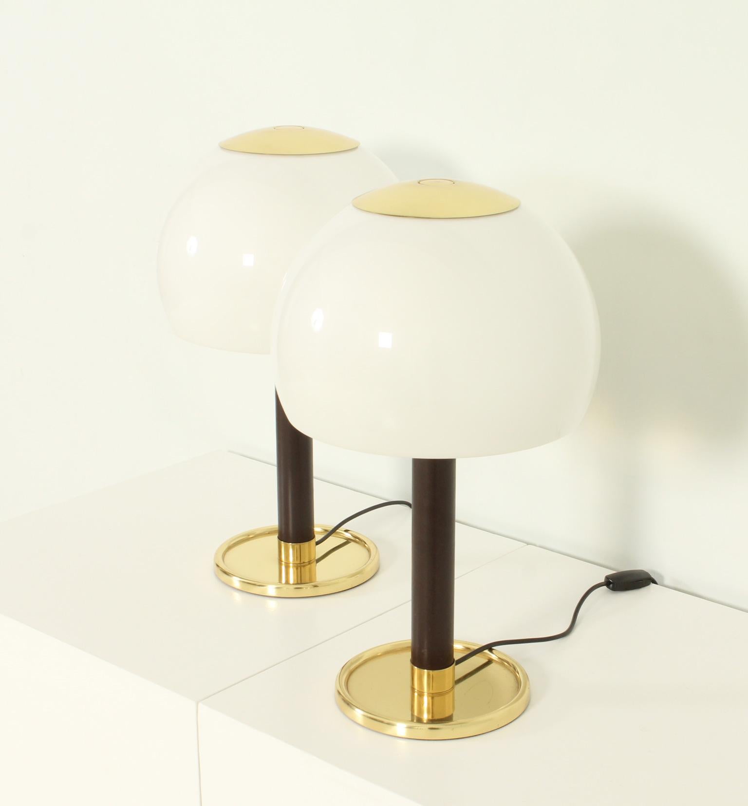Pair of Gaetano Scolari Table Lamps for Metalarte, Spain In Good Condition In Barcelona, ES