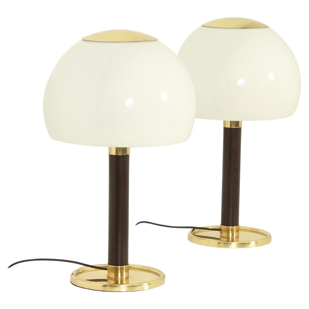 Pair of Gaetano Scolari Table Lamps for Metalarte, Spain
