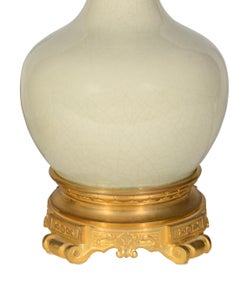 Pair of Gagneau of Paris Ormolu Mounted Small Scale 19th Century Table Lamps