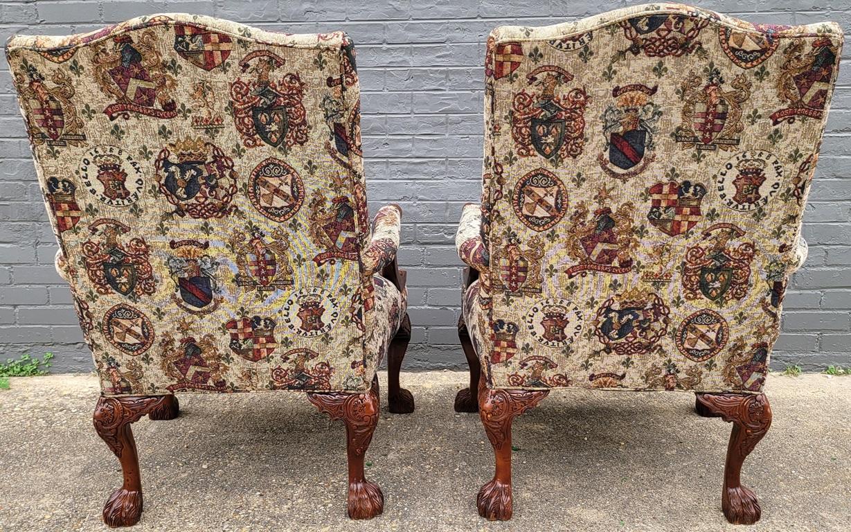 Pair of Gainsborough Library Chairs in the Irish Georgian Style For Sale 3