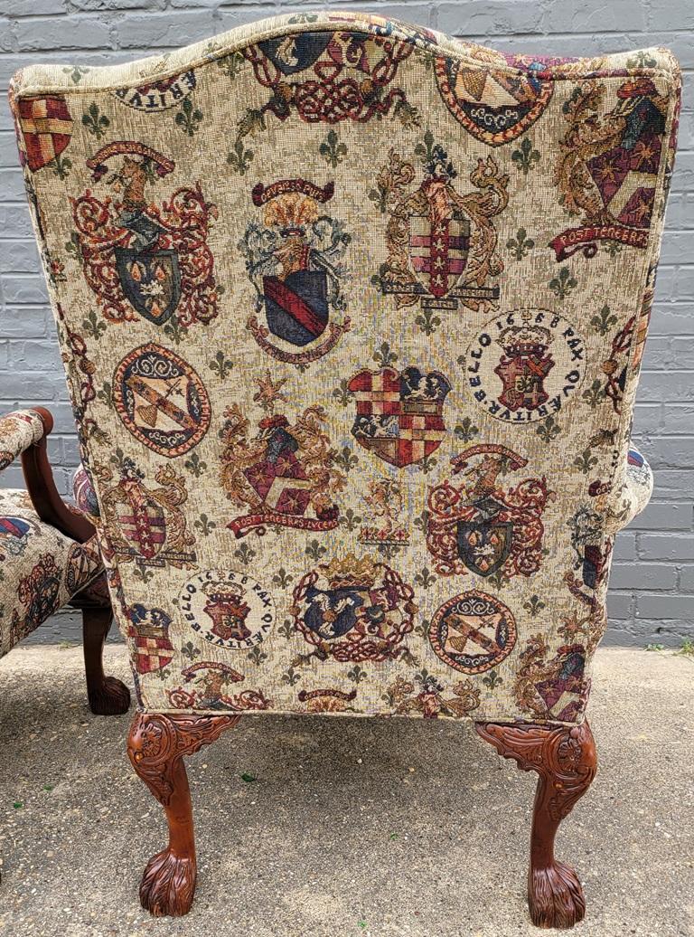 Pair of Gainsborough Library Chairs in the Irish Georgian Style For Sale 5