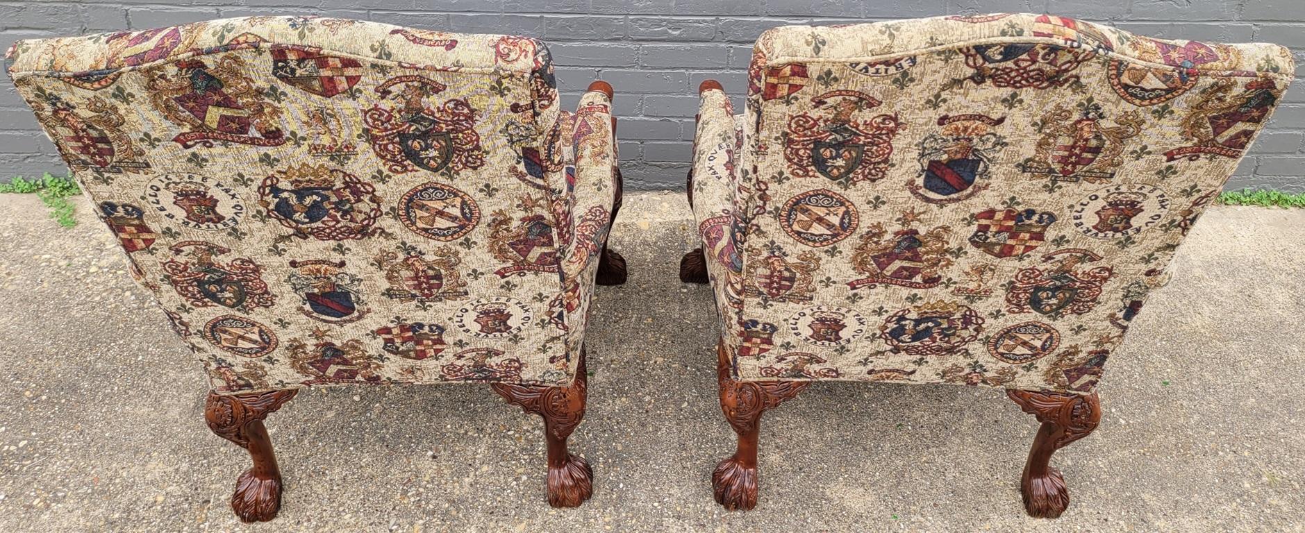 Pair of Gainsborough Library Chairs in the Irish Georgian Style For Sale 2