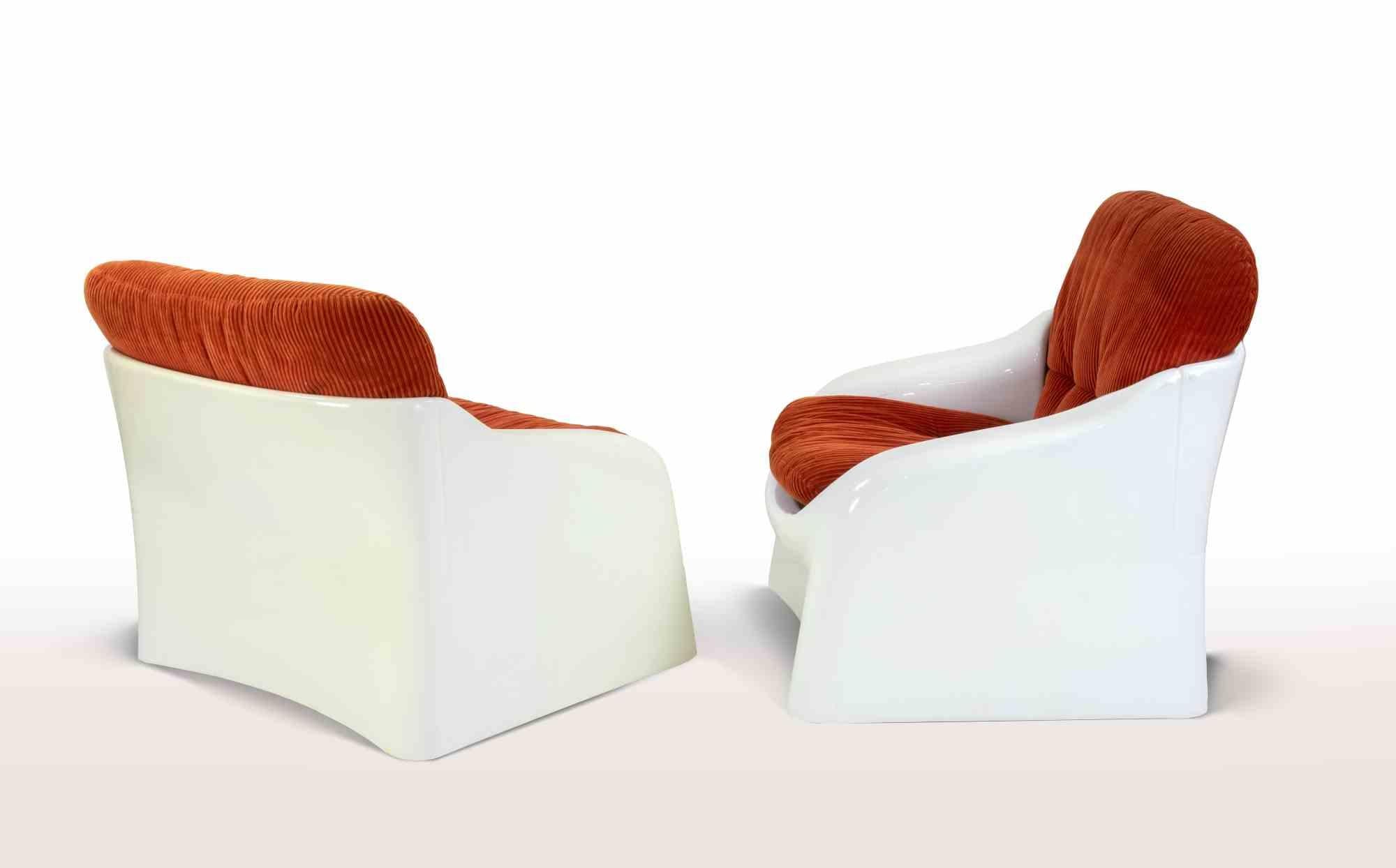 Rare paire de fauteuils mod. 