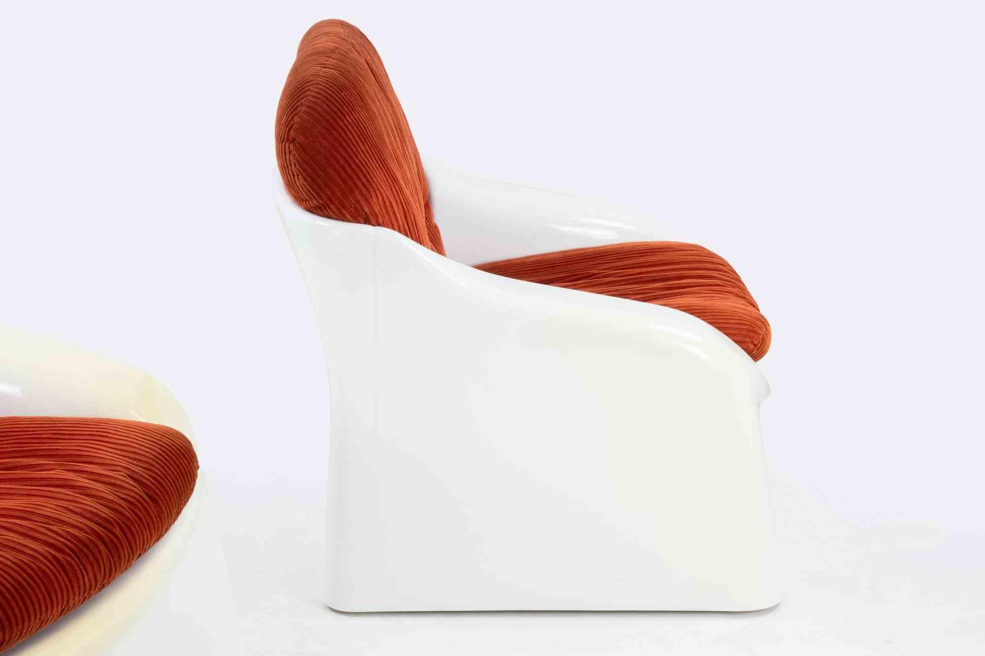 Fin du 20e siècle Paire de fauteuils Galassia de Ferdinando Buzzi, 1970 en vente