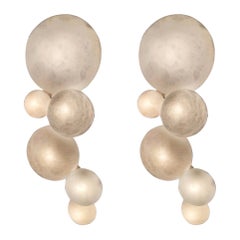 Pair of Galaxy Contemporary Italian Alabaster Marble Globe Wall Lights Pair of Galaxy Contemporary Italian Alabaster Marble Globe Wall Lights