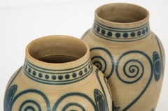 Pair of Galileo Chini Vases, Fornaci di San Lorenzo Mugello