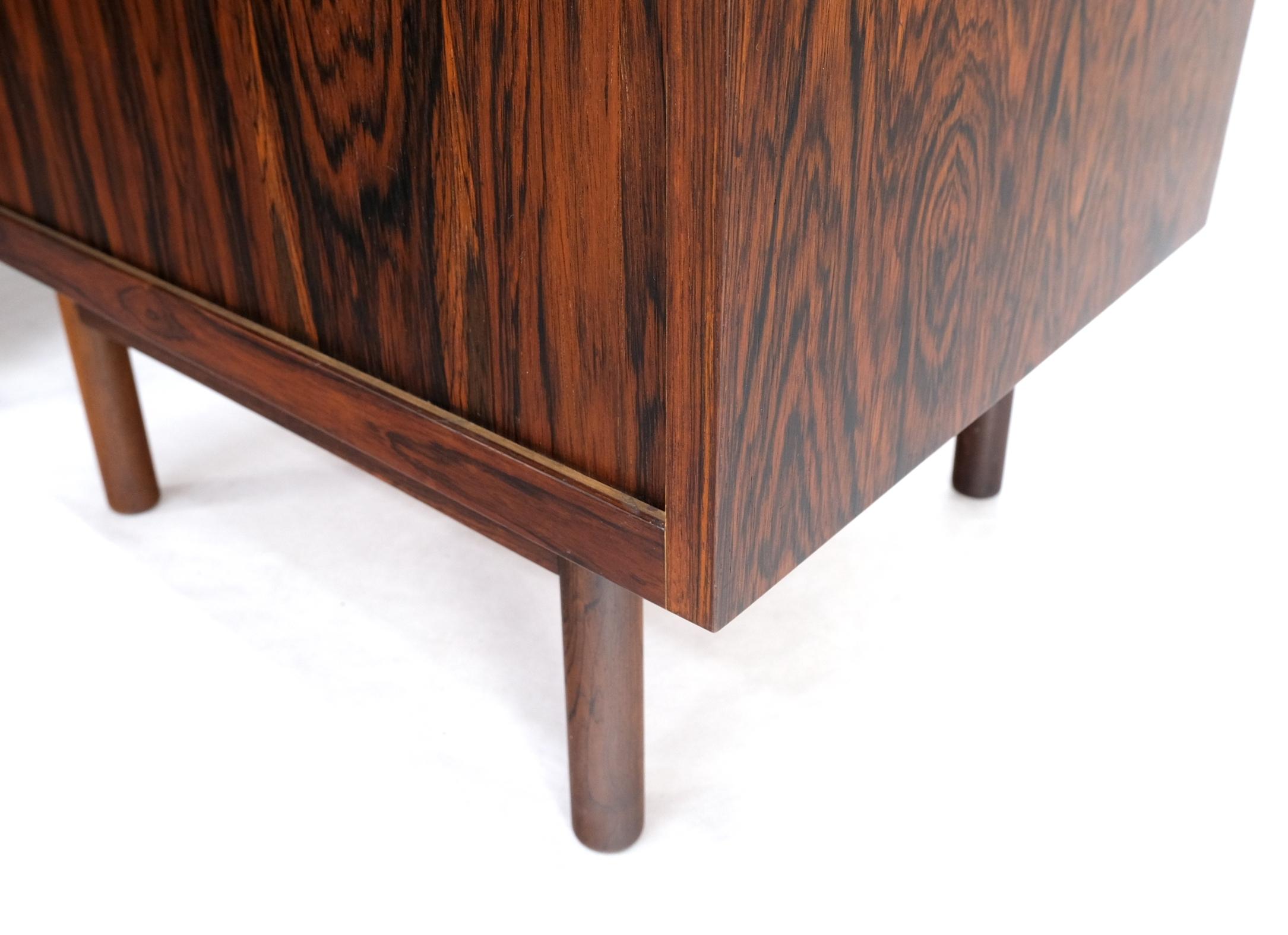 Mid-Century Modern Pair of Gallery Top Danish Mid Century Modern Rosewood End Tables Night Stands For Sale