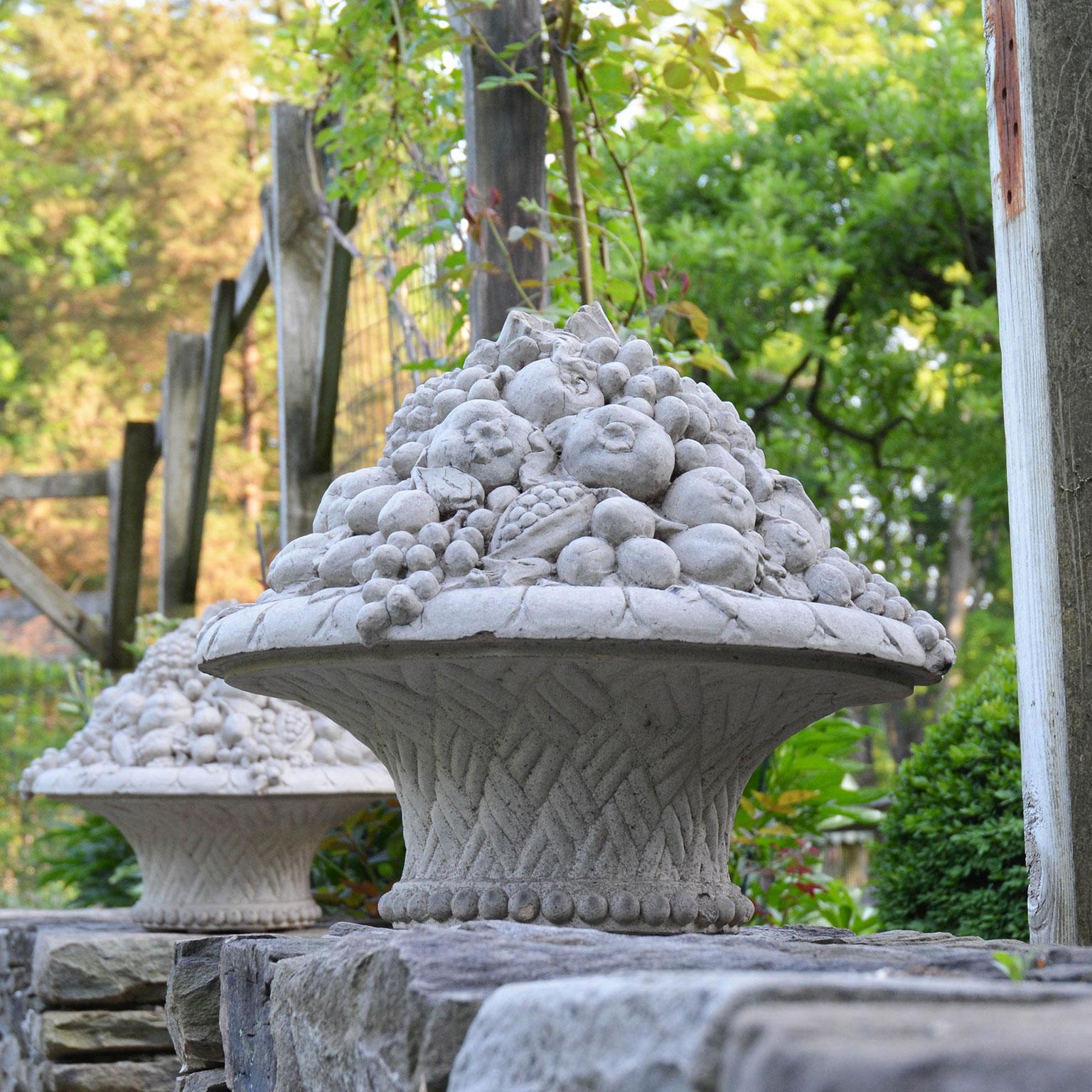 Pair of Galloway Terracotta Fruit Baskets In Good Condition In Katonah, NY