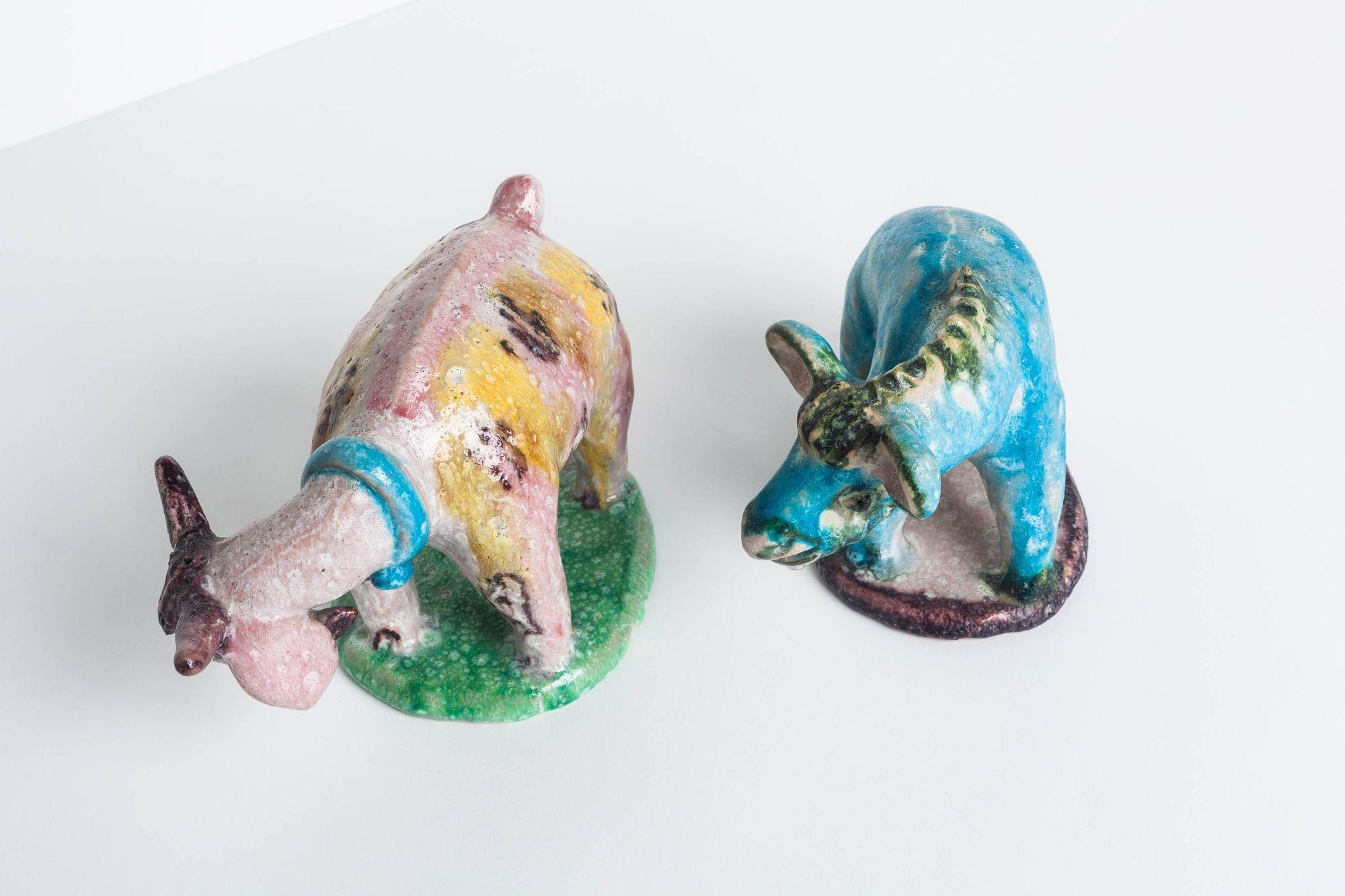 Italian Pair of Gamboni Animal Figurines
