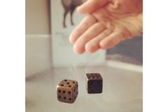 Pair of Game Dice, Ancient Roman to Byzantine Period, 2nd-8th Century AD, Bronze