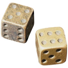 Pair of Game Dice, Ancient Roman to Byzantine Period, 2nd-8th Century AD, Bronze