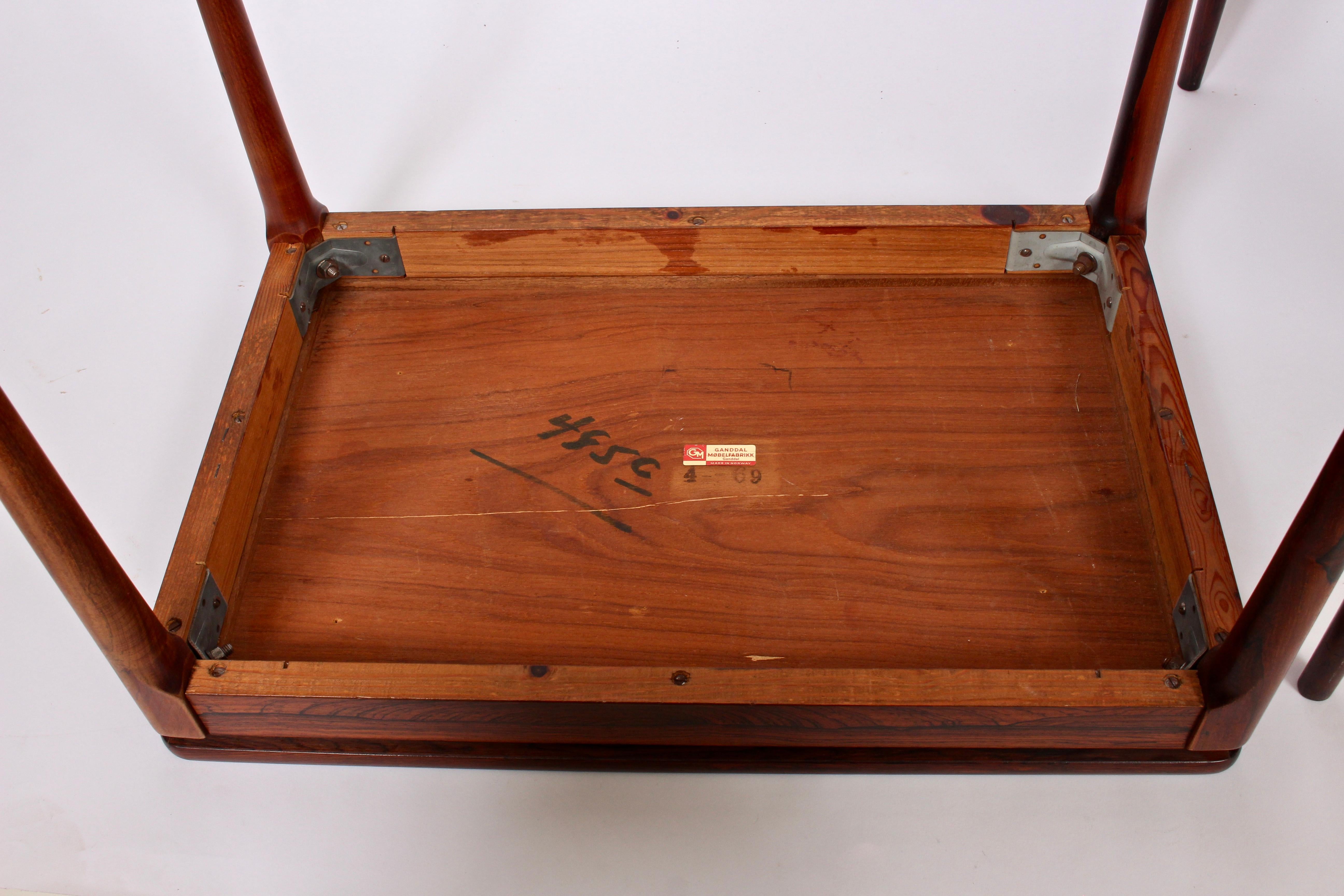 Pair of Ganddal Mobelfabrikk Rosewood End Tables, circa 1960 2