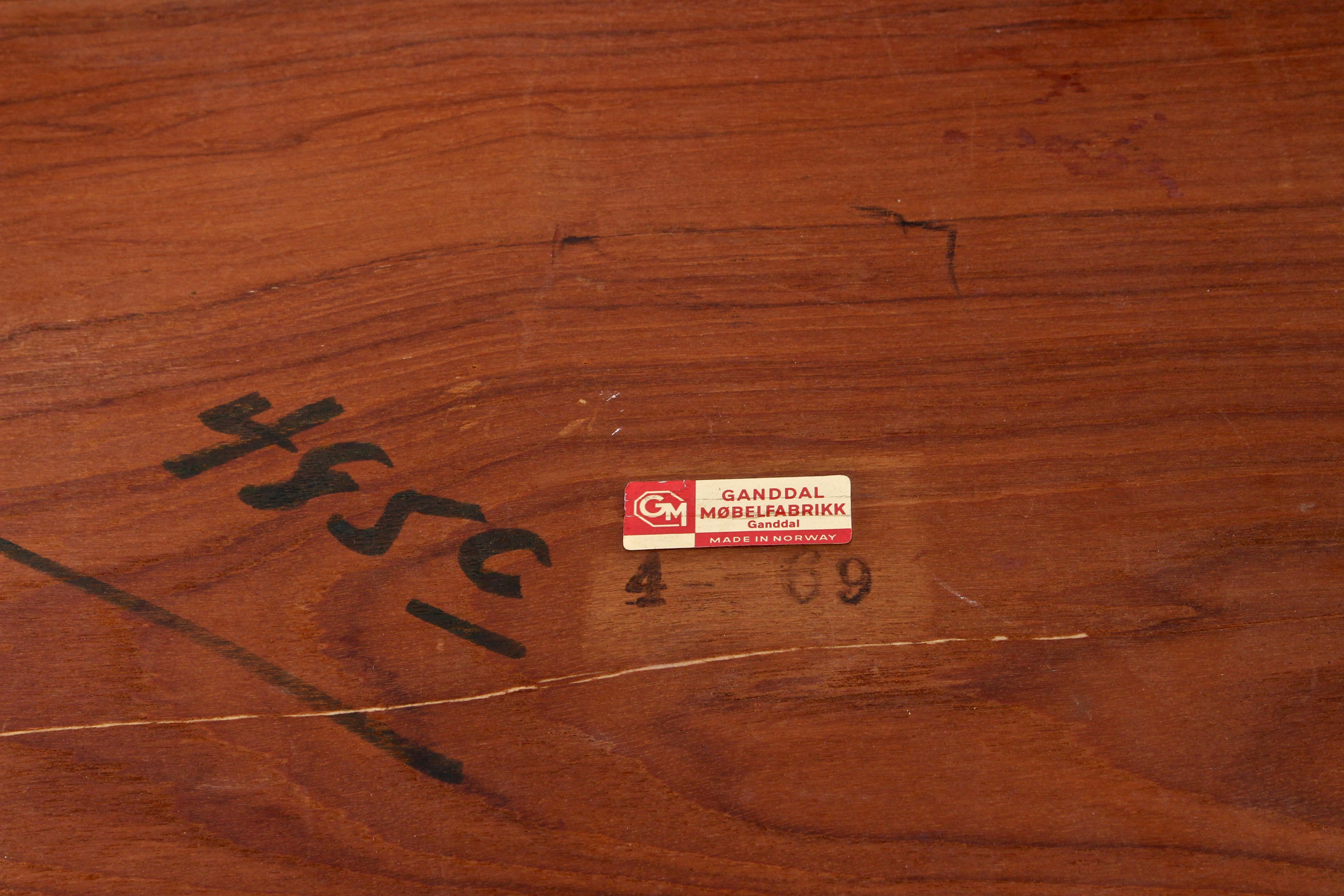 Pair of Ganddal Møbelfabrik Rosewood End Tables, circa 1960 3