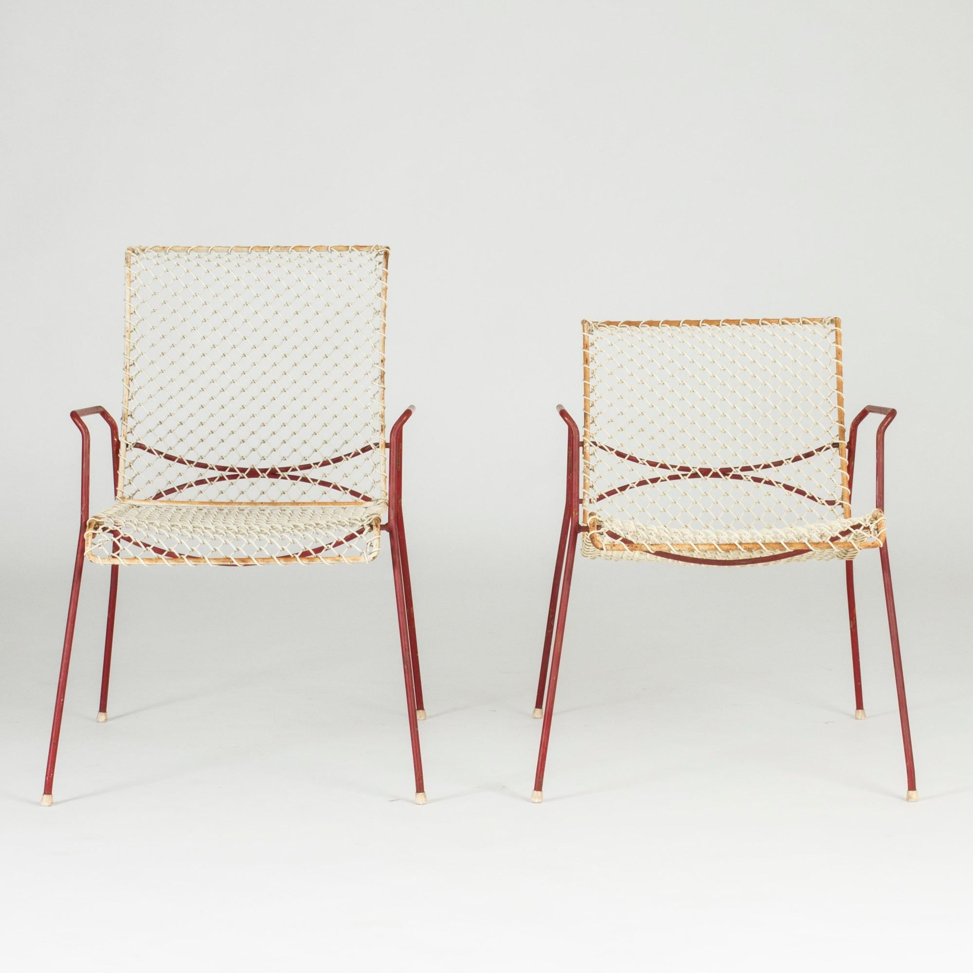 Scandinavian Modern Pair of Garden Chairs from Grythyttan