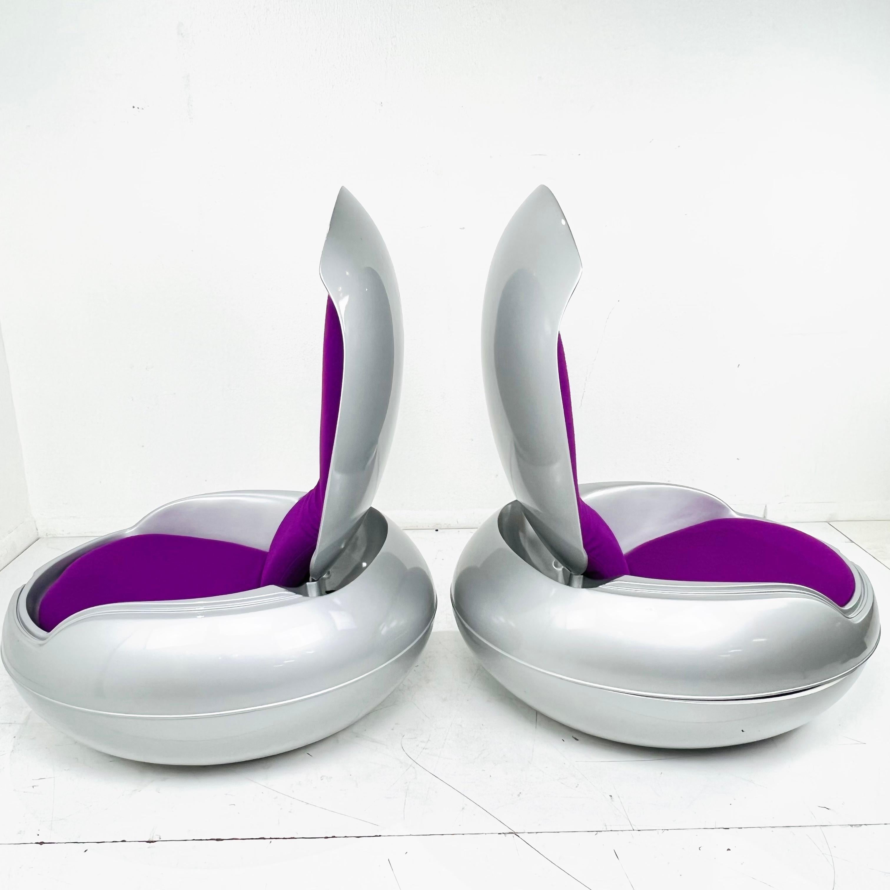 Space Age Pair of Garden Egg Chairs by Peter Ghyczy For Sale