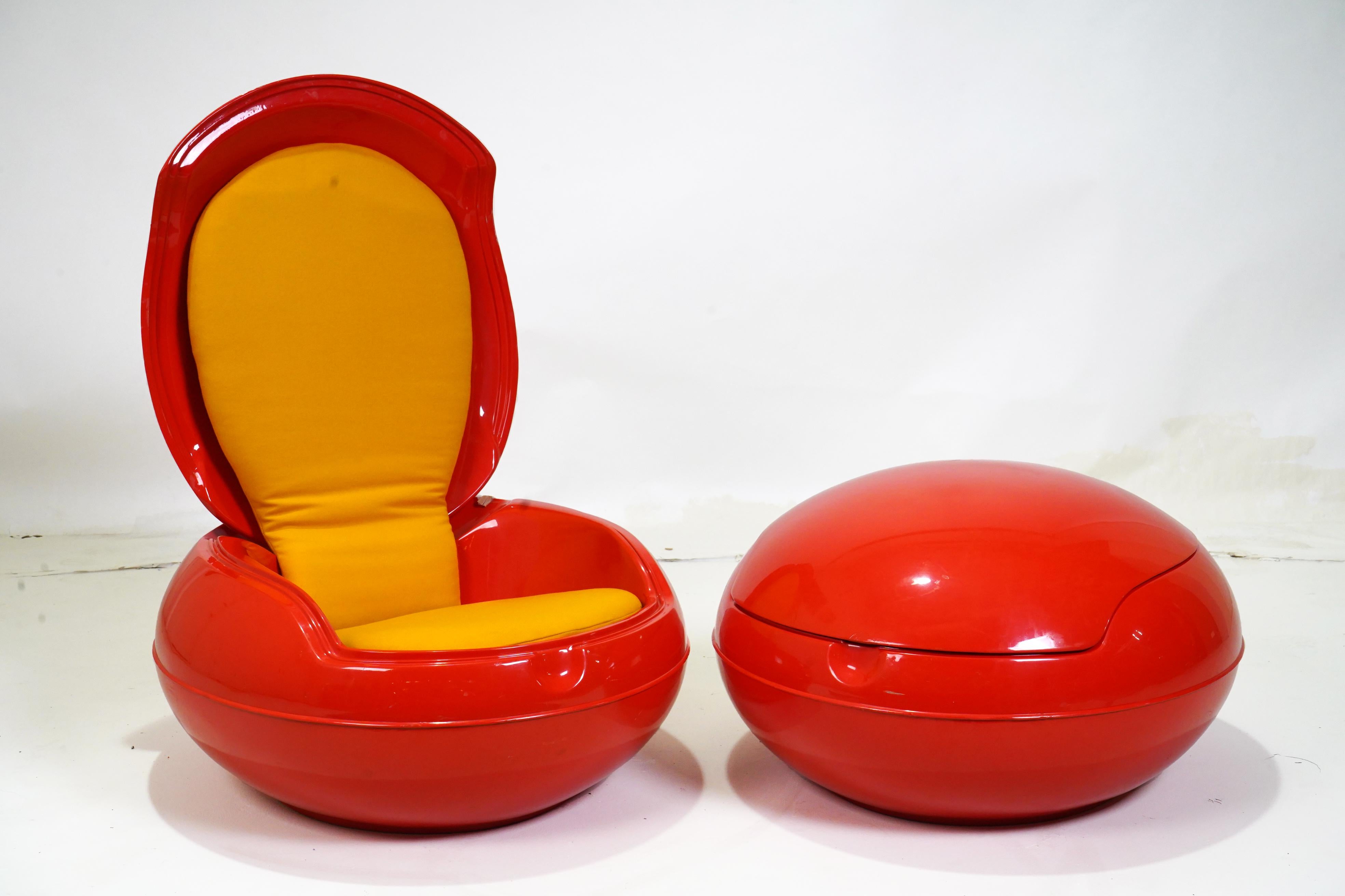 Paire de chaises en époxy « Garden Egg » de Peter Ghyczy Bon état - En vente à Chicago, IL