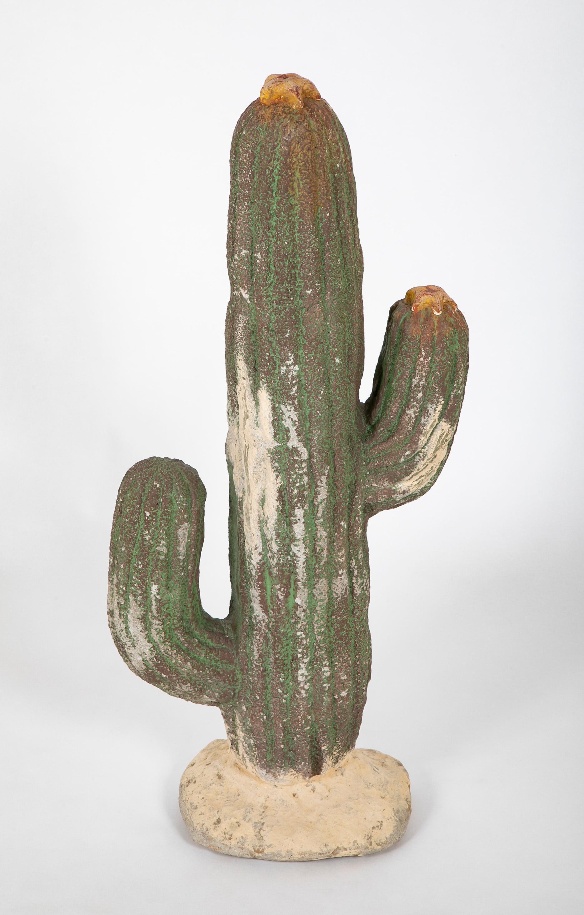 Pair of Garden & Interior Cactus Sculptures In Good Condition In Stamford, CT
