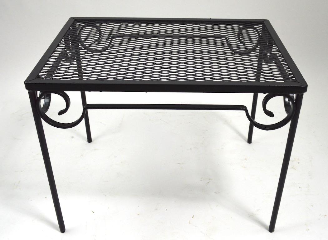 Mid-Century Modern Pair of Garden Patio Tables Attributed to Salterini