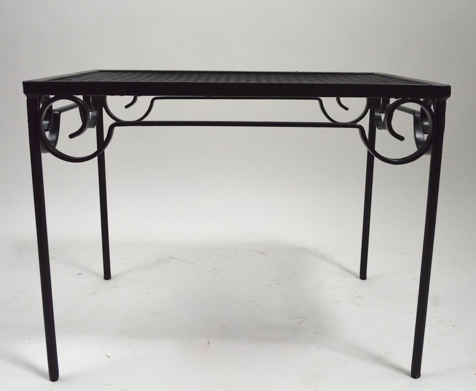 American Pair of Garden Patio Tables Attributed to Salterini
