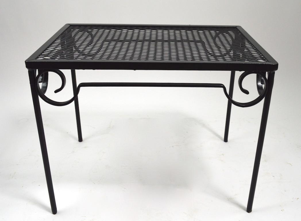 Pair of Garden Patio Tables Attributed to Salterini In Good Condition In New York, NY