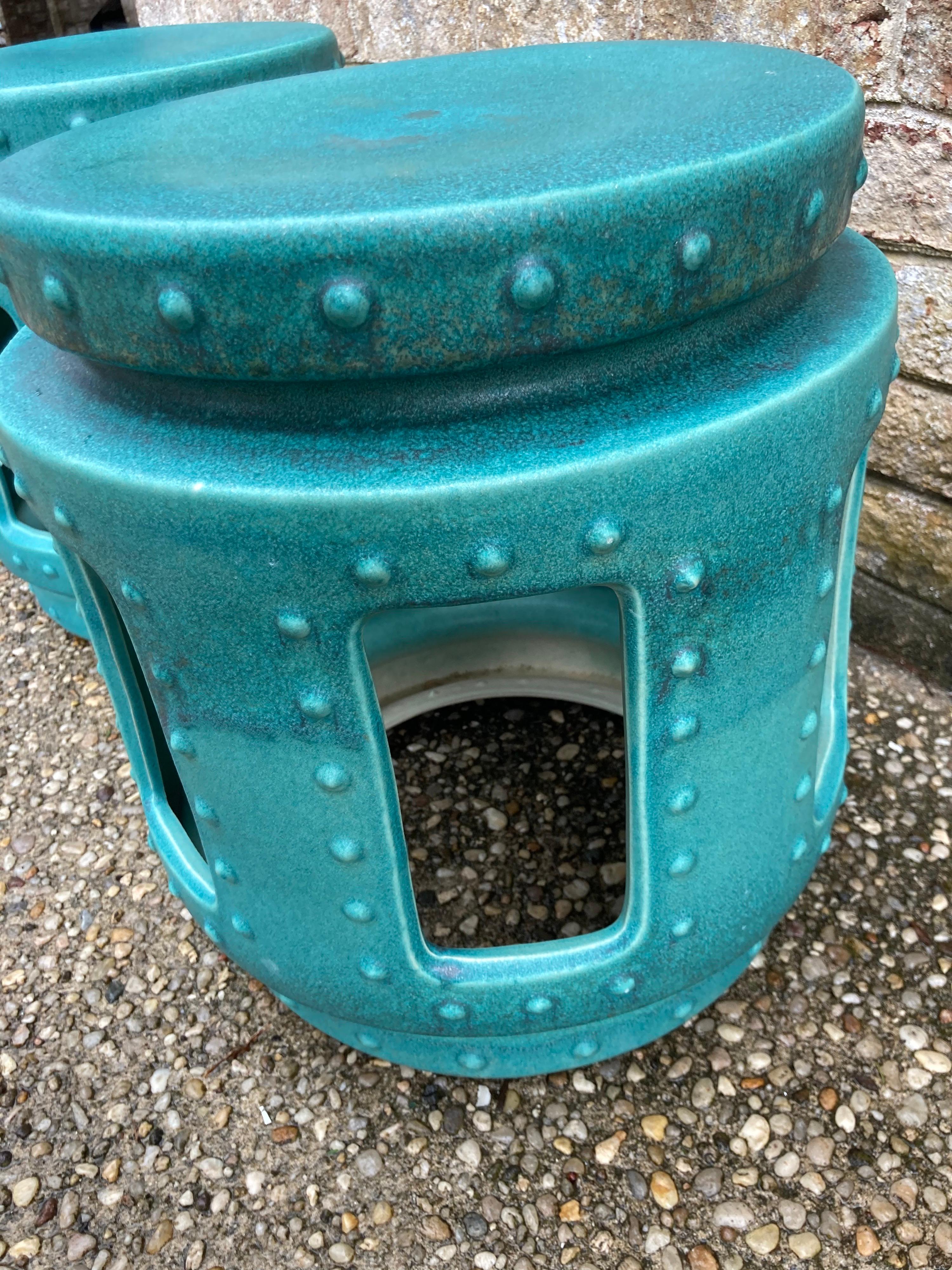 Pair of Garden Stools In Good Condition In East Hampton, NY