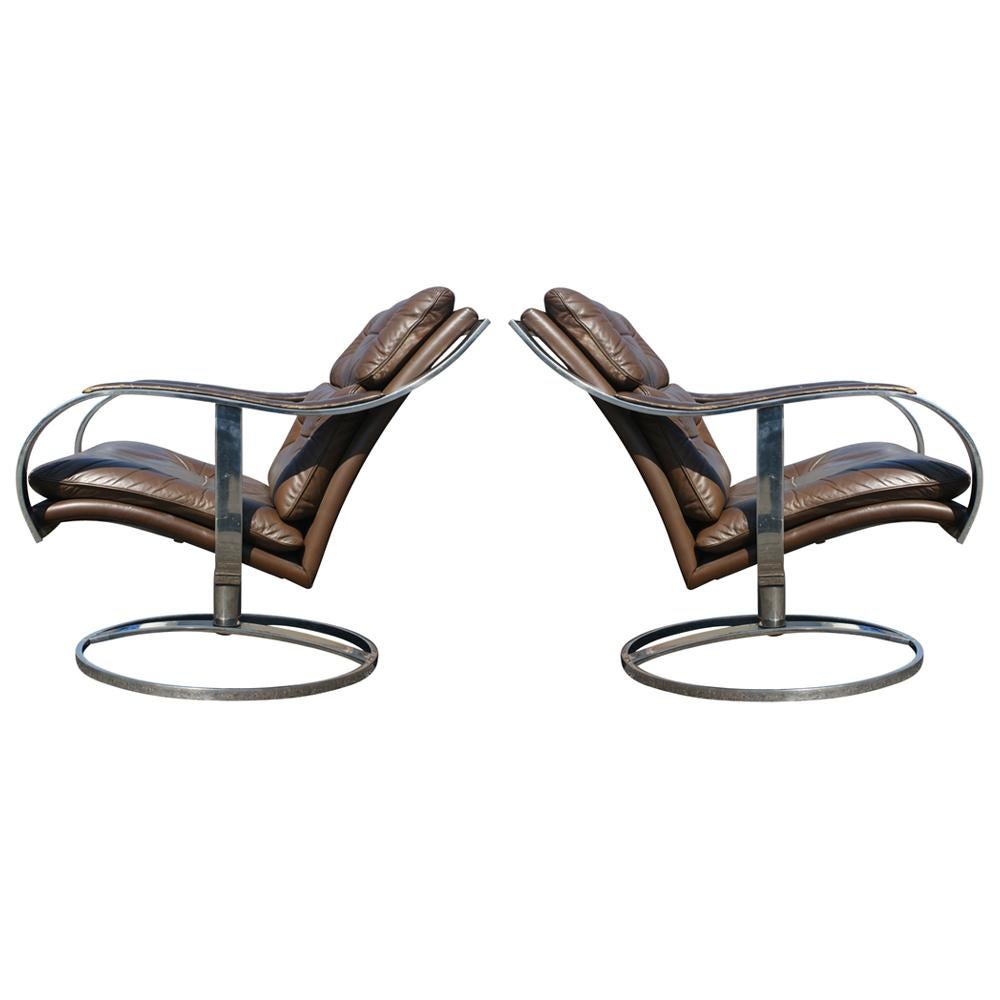 American Pair Of Gardner Leaver For Steelcase Lounge Chairs For Sale