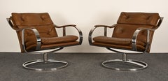 Pair of Gardner Leaver for Steelcase Model 451 Swivel Lounge Chairs, 1974