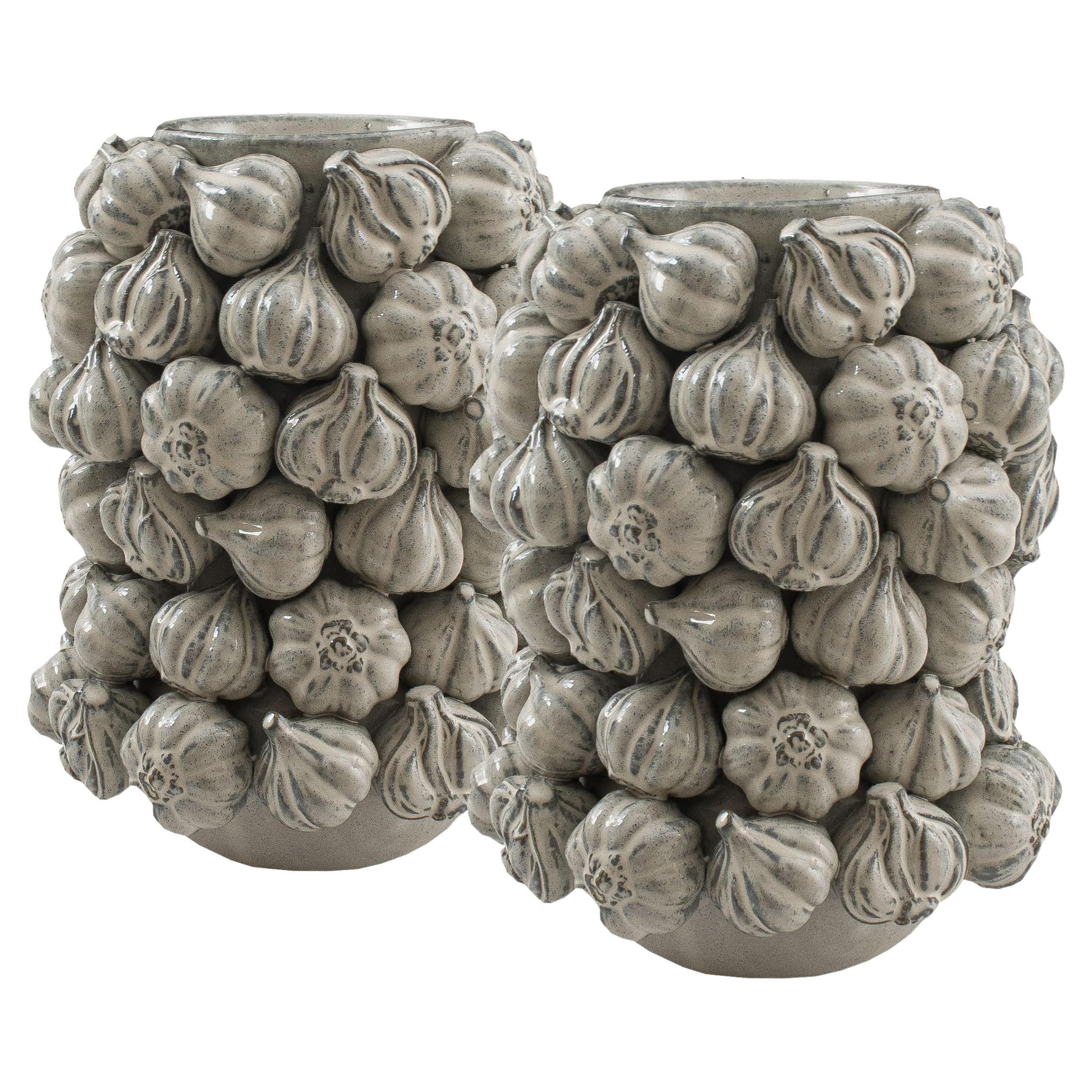 Originale „Garlic“-Keramikvasen des 21. Jahrhunderts, Paar  im Angebot