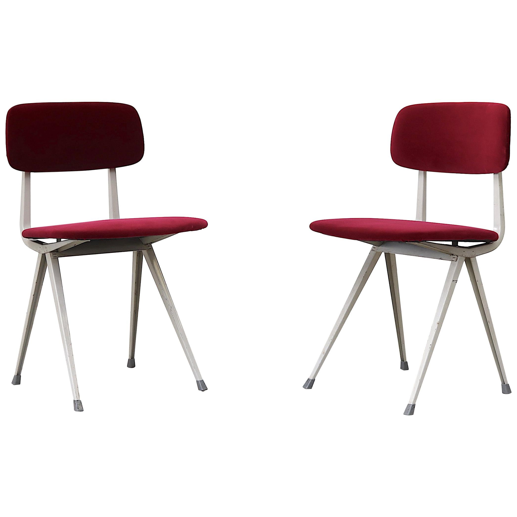 Pair of Garnet Velvet 'Result" Chairs