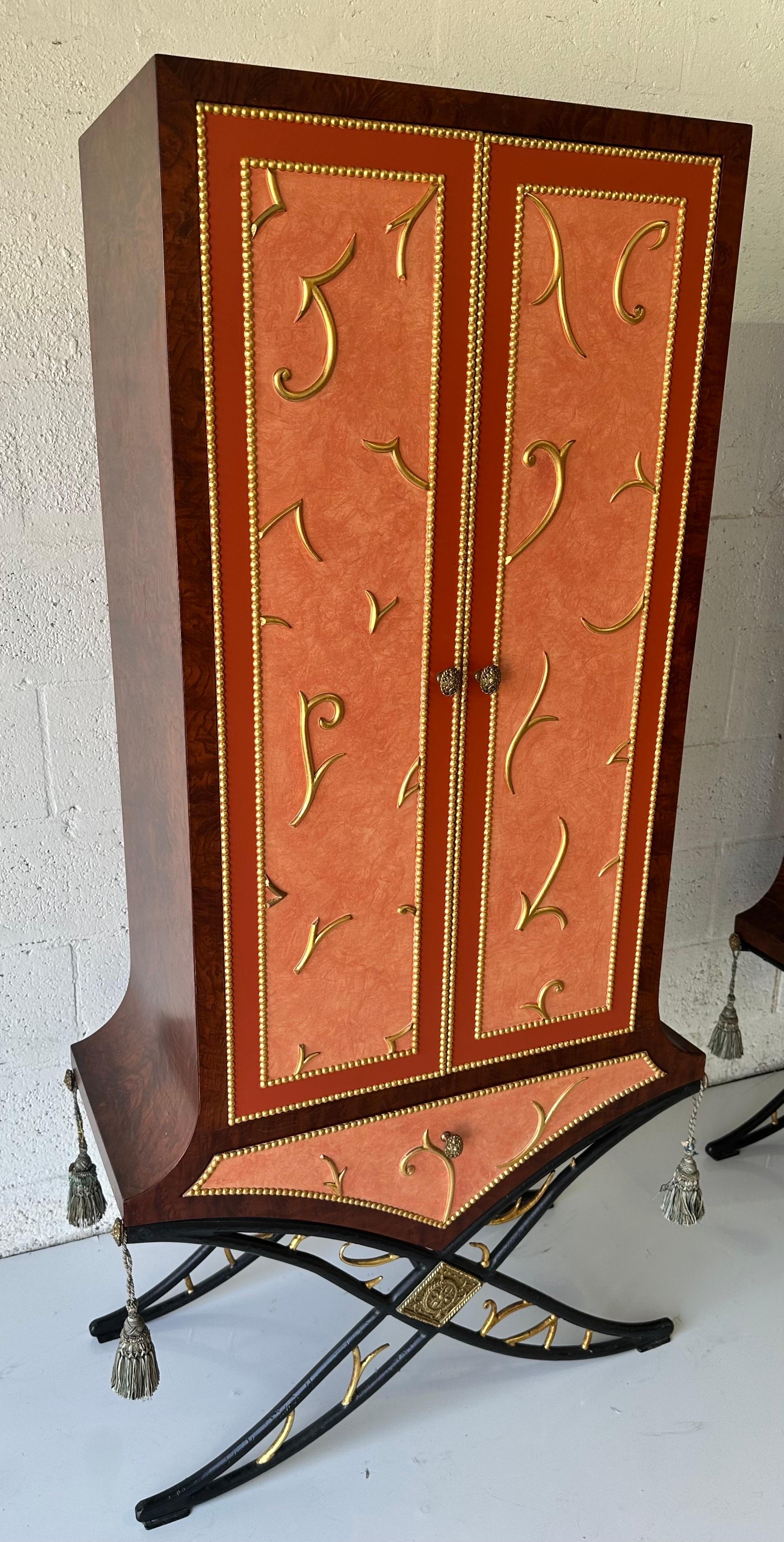 French Pair of Garouste and Bonetti Style Cabinets  For Sale