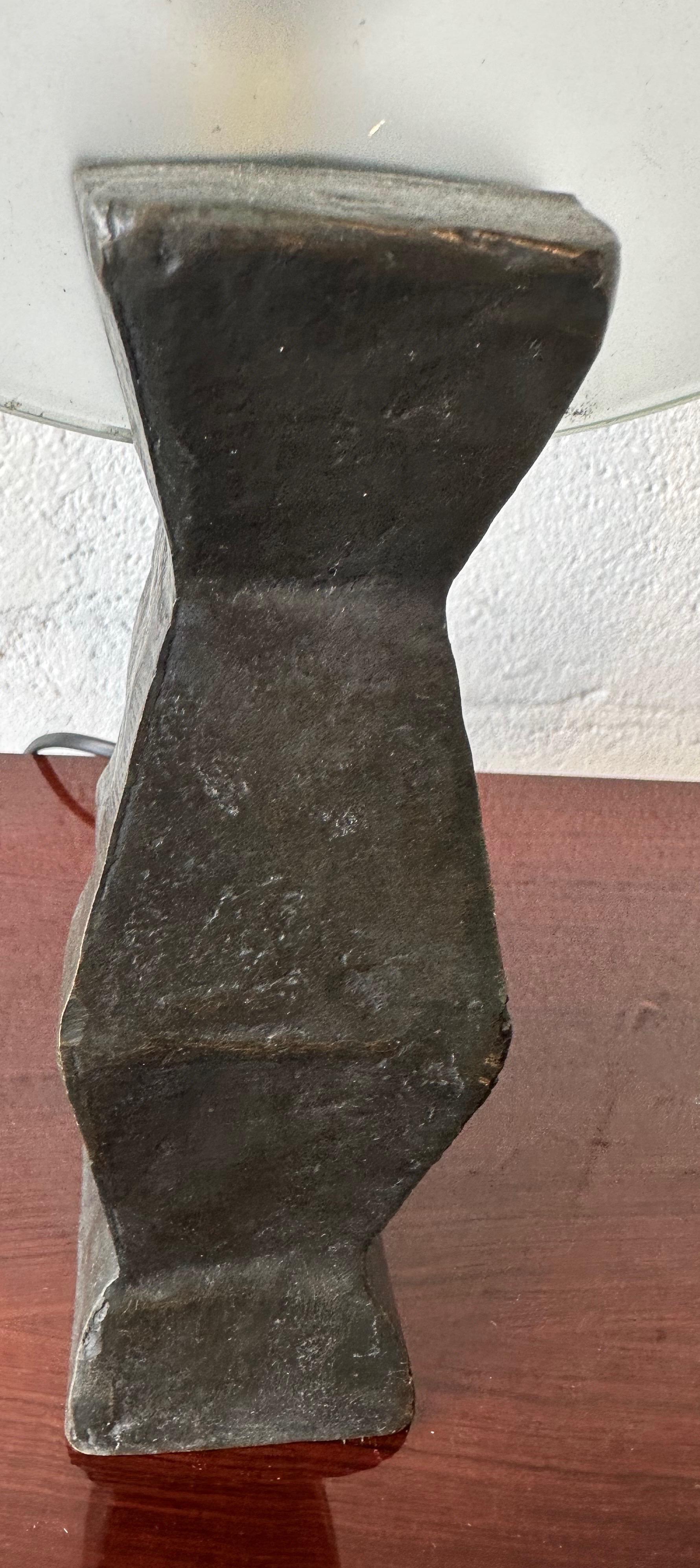 Bronze Pair of Garouste et Bonetti “Moon“ Table Lamps