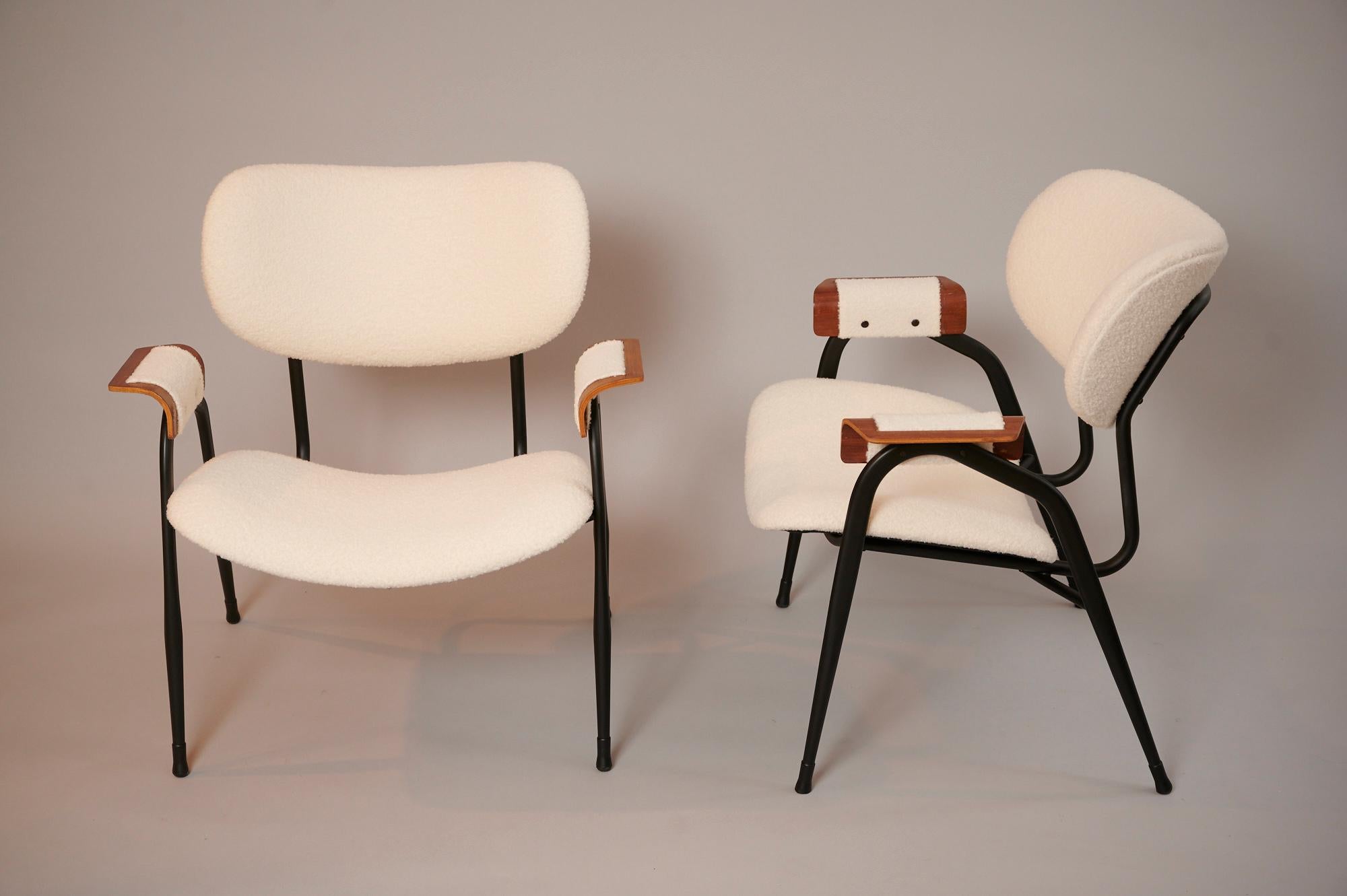 Mid-Century Modern Pair of Gastone Rinaldi Mid Century Chairs, Italy, C1950