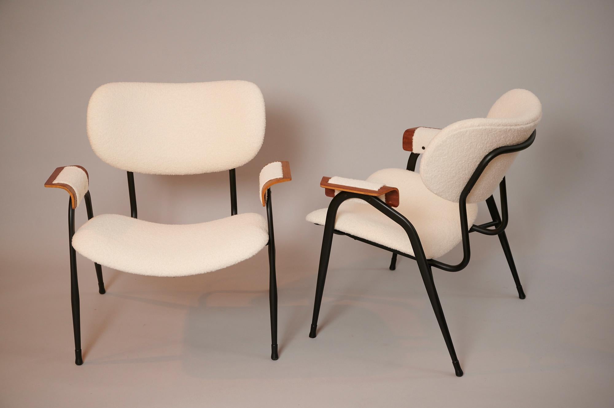 Italian Pair of Gastone Rinaldi Mid Century Chairs, Italy, C1950