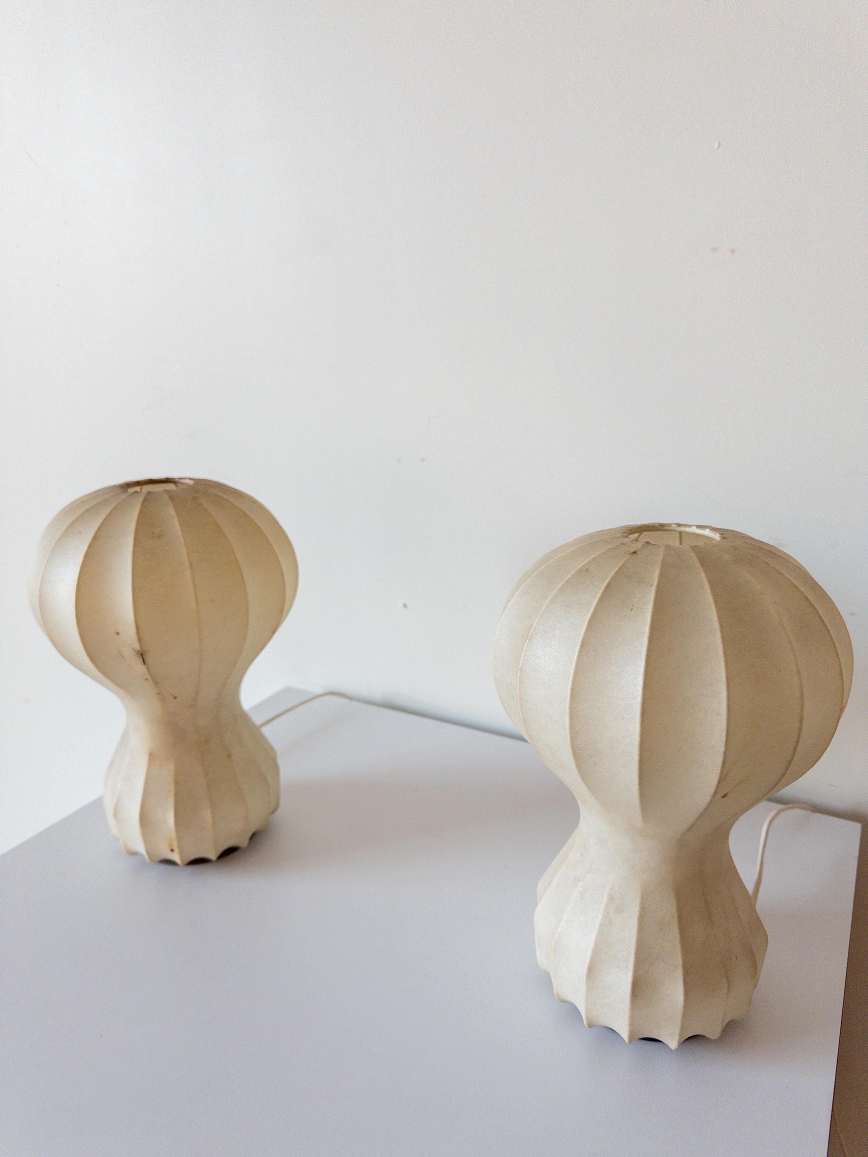 Mid-Century Modern Pair of Gatto Lamps By Achille and Pier Castiglioni for Flos, Italy, 1960s For Sale
