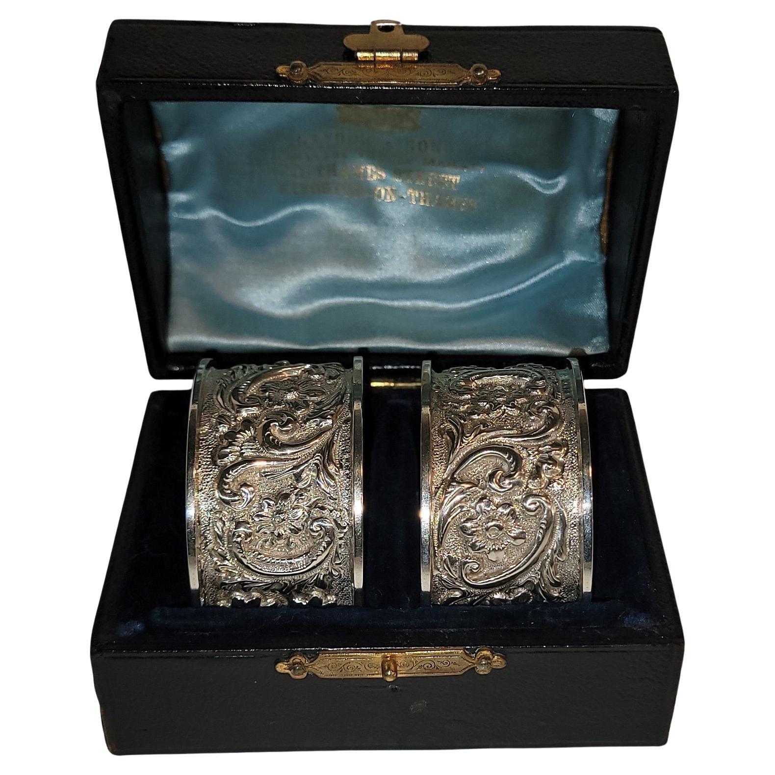 Pair Of Gaydon
Sons Sterling Silver Napkin Holders