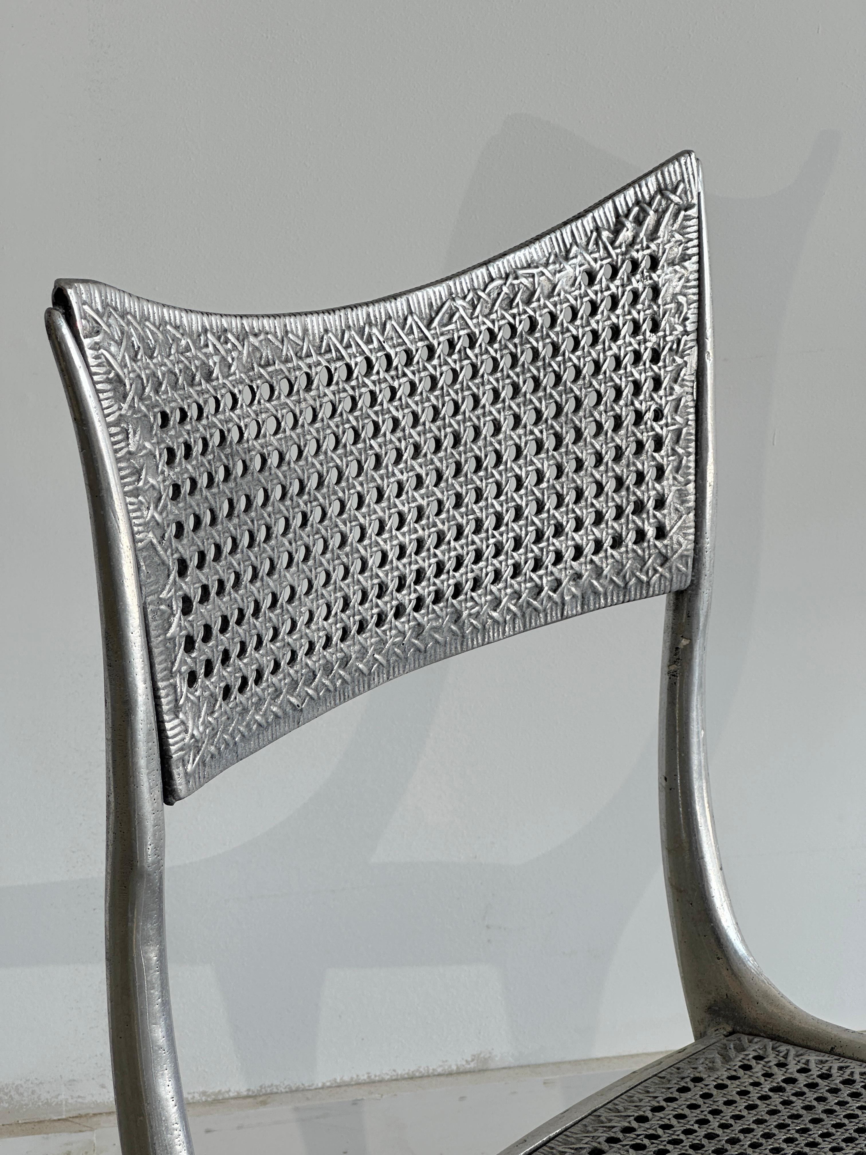 Aluminum Pair of Gazelle 10B chairs in all cast aluminium by Dan Johnson For Sale