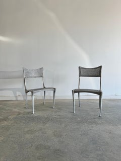 Pair of Gazelle 10B chairs in all cast aluminium by Dan Johnson