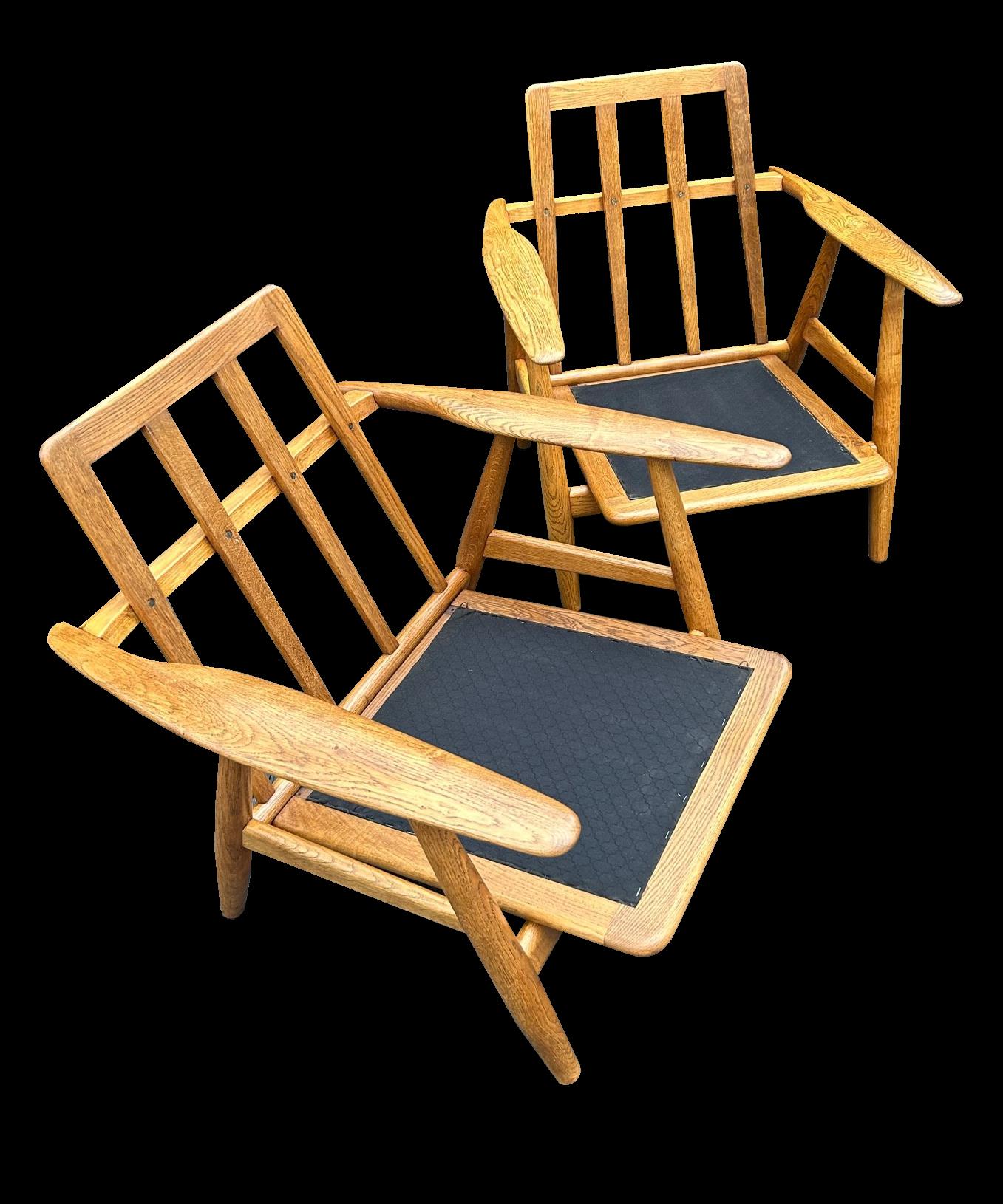 Pair of GE 240 Cigar Chars by Hans J Wegner for Getama In Excellent Condition For Sale In Little Burstead, Essex