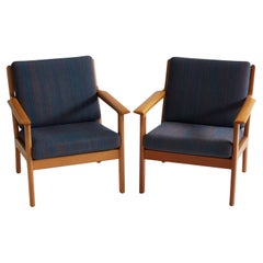 Pair of "GE-265" Lounge Chairs by Hans J. Wegner, Denmark, C. 1960