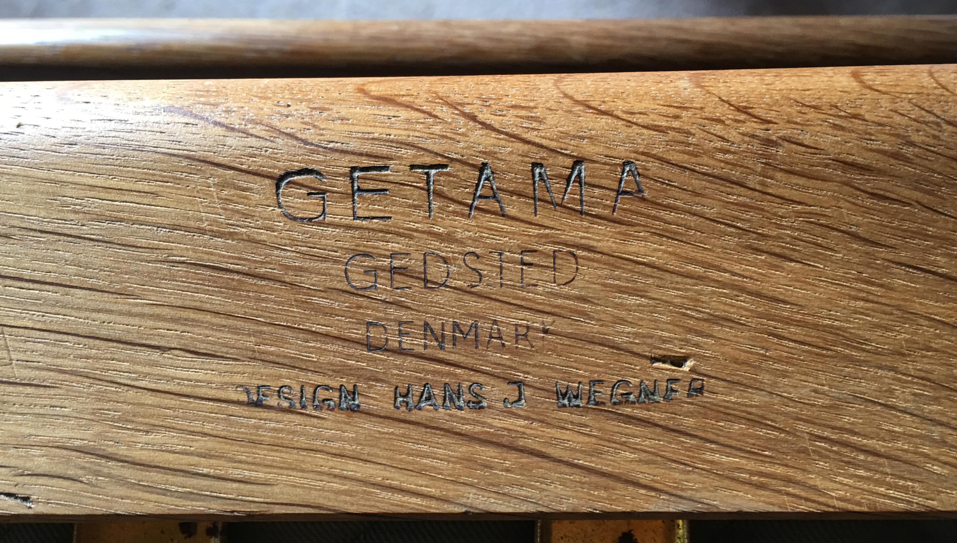 Pair of GE240 Cigar Chairs by Hans J Wegner for GETAMA, Upholstered in Grey Wool In Good Condition In Little Burstead, Essex