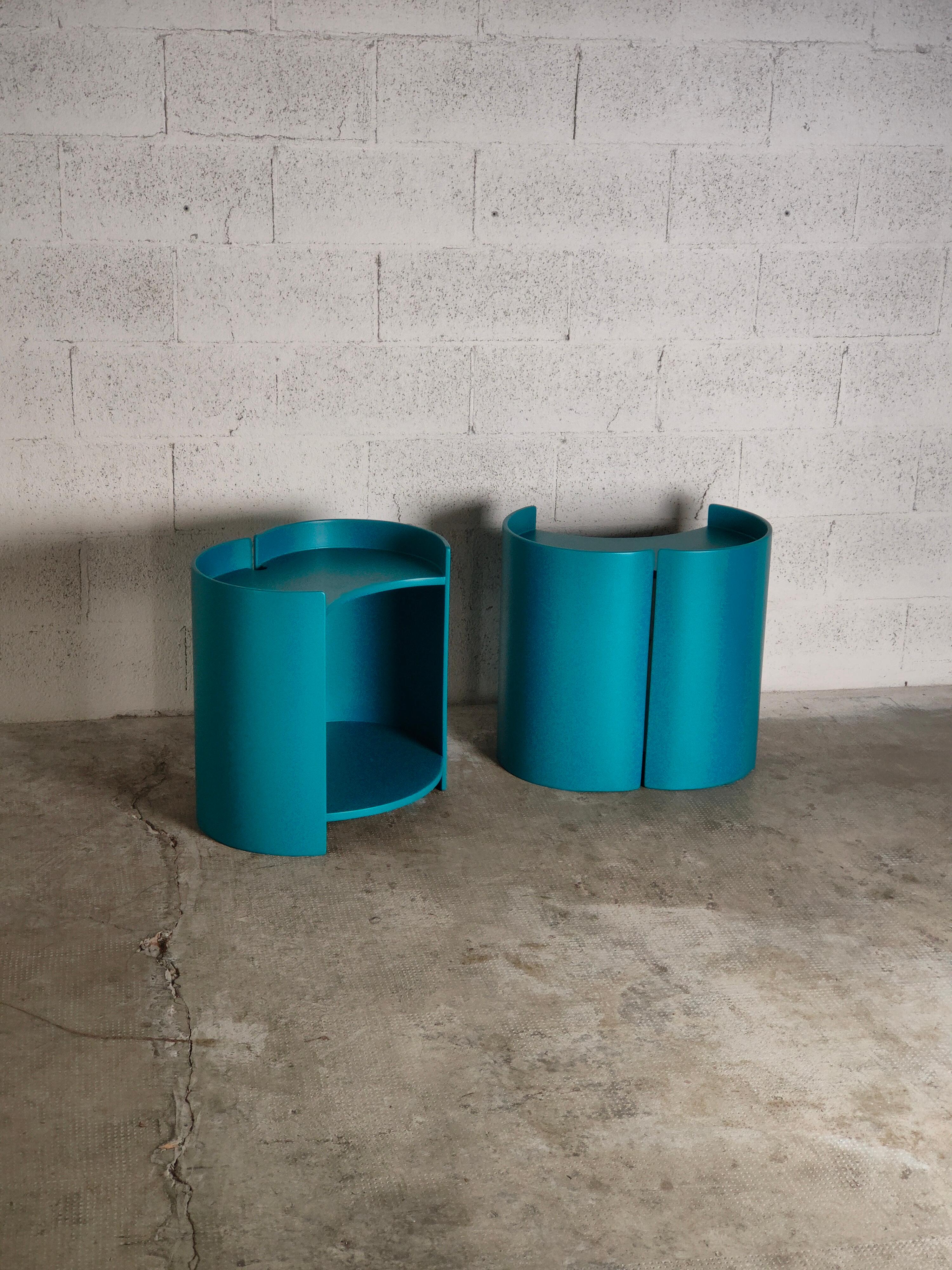 Mid-Century Modern Pair of Gea Wooden Side Tables by Kazuhide Takahama for Gavina 60s For Sale