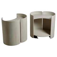 Pair of Gea Wooden Side Tables by Kazuhide Takahama for Gavina 60s
