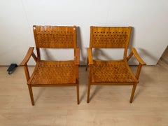 Pair of ‘Gelenka’ Armchairs, Solid Beech Wood, Germany circa 1950