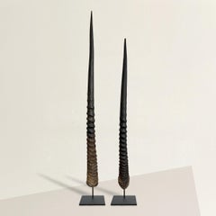 Pair of Gemsbok Horns on Custom Mounts