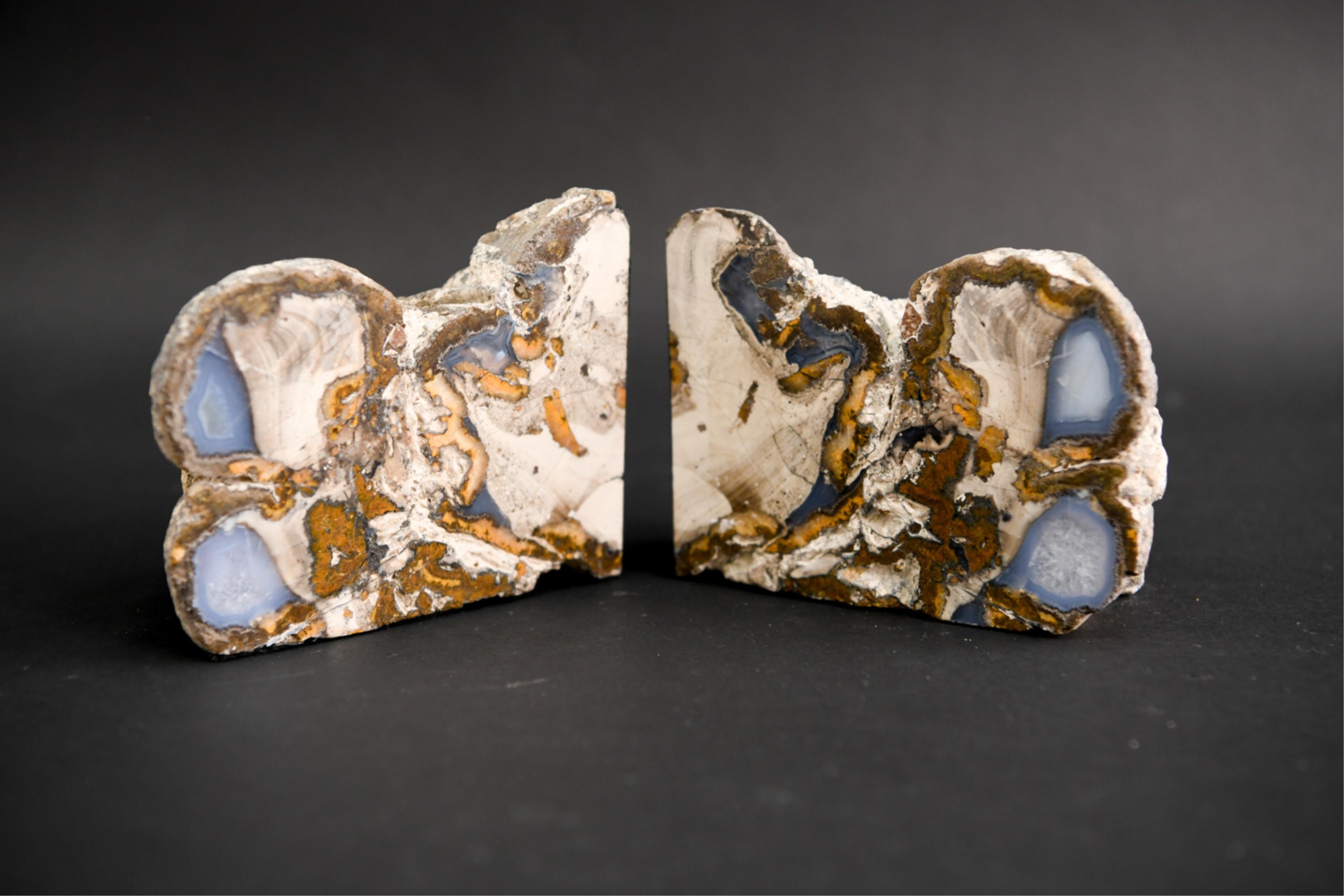 Late 20th Century Pair of Geode Bookends