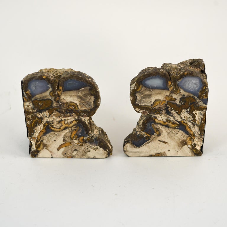 Pair of Geode Bookends For Sale at 1stDibs