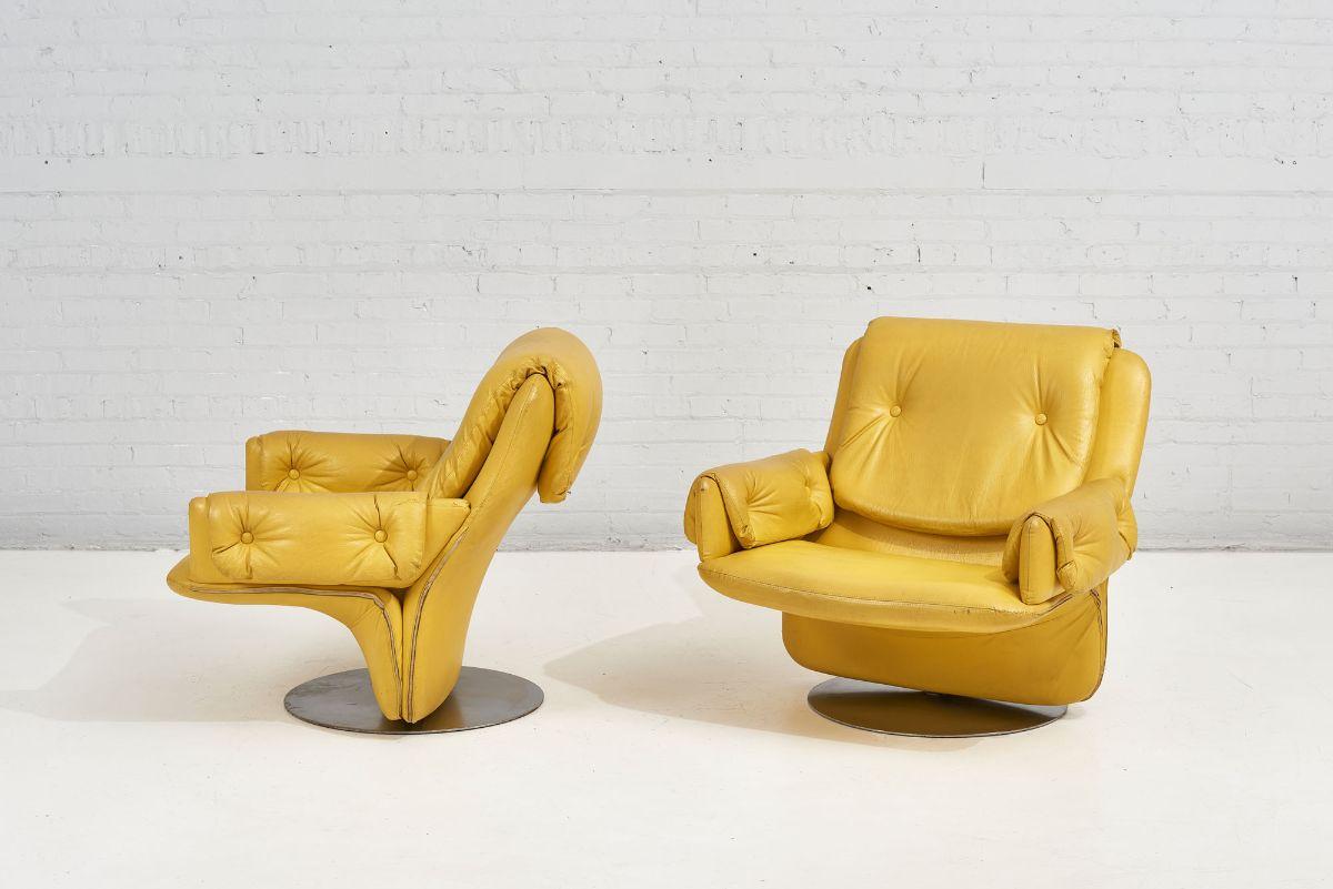 Pair of Geoffrey Harcourt Artifort chairs, 1960.